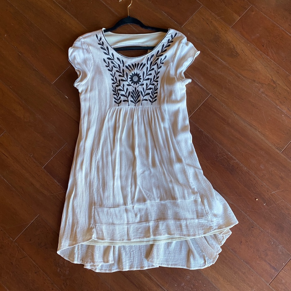 Creamy high low dress